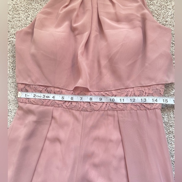 JASMINE BRIDESMAIDS NWT bridesmaid jumpsuit gardenia pink mauve lace chiffon - Picture 11 of 14